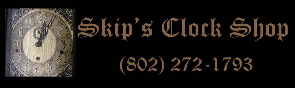 Skip's Clock Shop, located in Randolph, VT